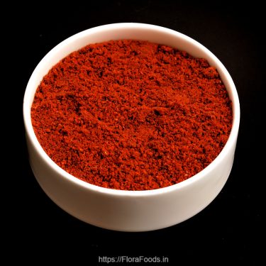 Agasi Chutney Pudi with Garlic (Flax Seeds Chutney Powder with Garlic)