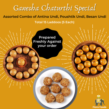 33-Assorted Laddu Combo-1 (Antina Undi + Poushtik Undi + Besan Undi)