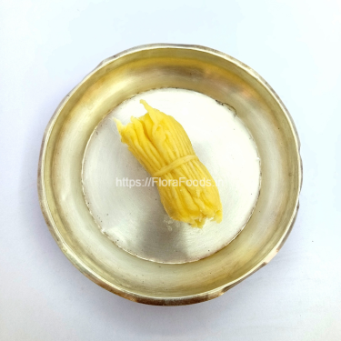 <b>HANDMADE Tuppada Mangalaarati Batti</b> (Ghee Long Stiff Cotton Wicks) - Bundle of 100 Battis(wicks)