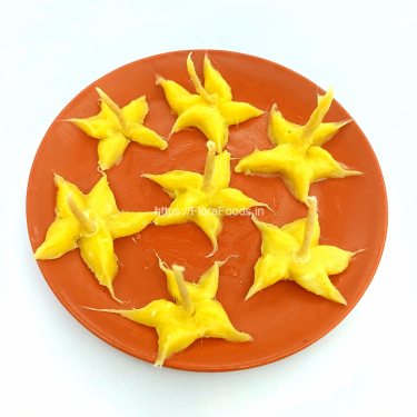 <b>Tuppada Parijaata</b> Hoobatti (5Petal/blade Ghee Paarijaata Wicks) - Set of 10 Battis