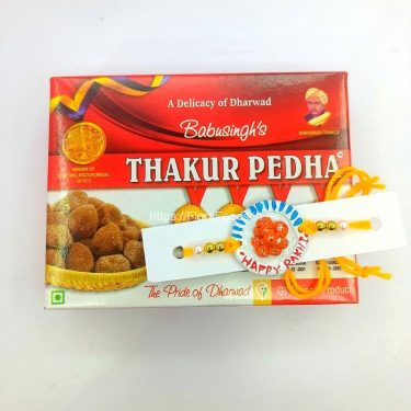 Rakhi with Pedha Combo