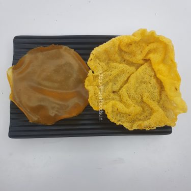 YELLOW Nerappala(Arishina Nore Happala) / Turmeric Appalam)-Pack of 20 pcs