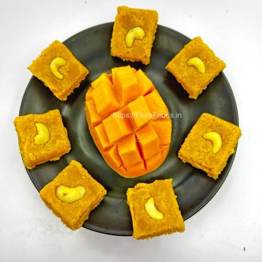 Mango Coconut Burfi/Mango Khobri Burfi