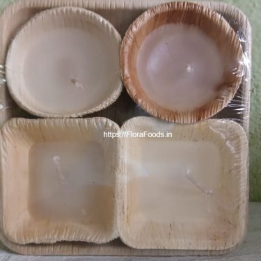 Eco Friendly Areca Diyas - Set of 4 - MIX ARECA DIYA