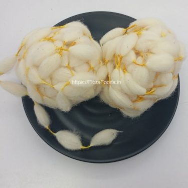 <b>Yellow HANDMADE Gejje Vastra</b>(Cotton Vastra Mala)-1Pkt of 2 Ladis