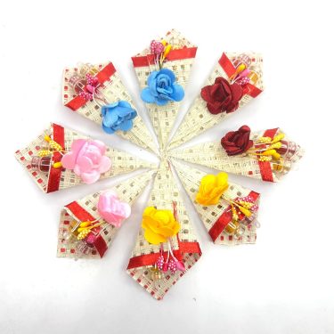 Net Bouquet of Bottled Arishina Kumkuma (Set of 25)