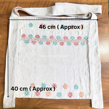 Khadi White Side Bag-Design 5