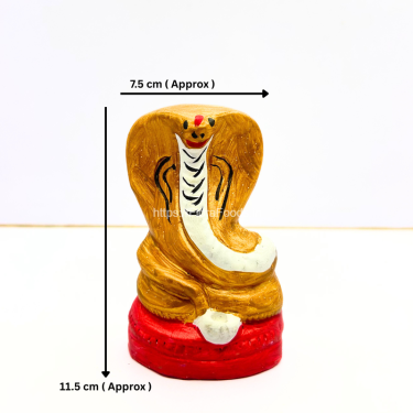 <b>COLOUR</b> Nagappa / Colour Clay Snake Idol with FREE Pooja Kit