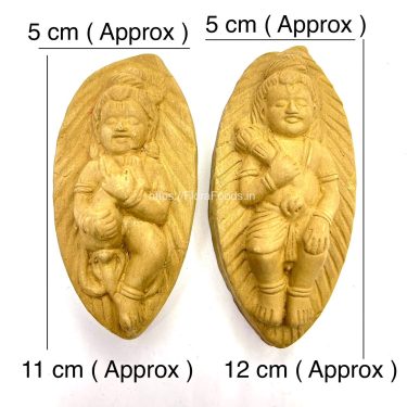 Krishna-Balaram Murti With Free Poojakit/(Eco Friendly)/Clay Idols(Janmashtami)-1Pair