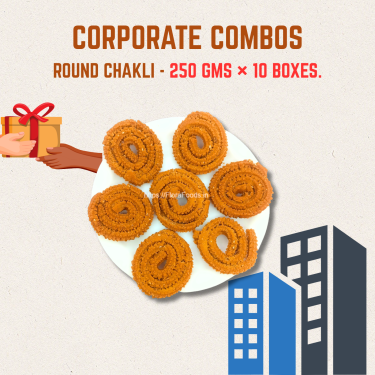 CORPORATE Chakli ROUND - 250g SET Of 10 Packs/boxes