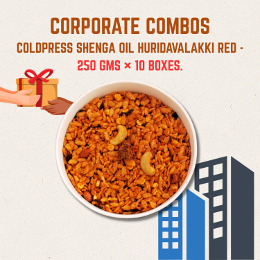 CORPORATE Coldpress Shenga Oil Huridavalakki RED - 250g SET Of 10 Packs/boxes
