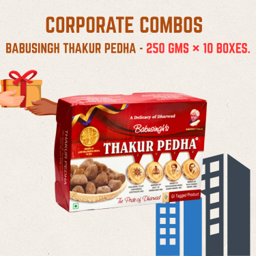 Corporate Babusingh Thakur Pedha – 250g SET Of 10 Packs/boxes