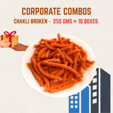 CORPORATE Chakli BROKEN - 250g SET Of 10 Packs/boxes