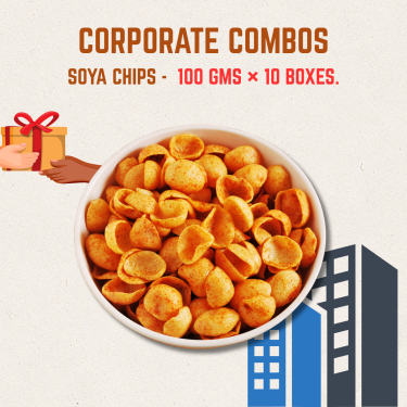 CORPORATE Soya Chips -100g SET of 10 Packs