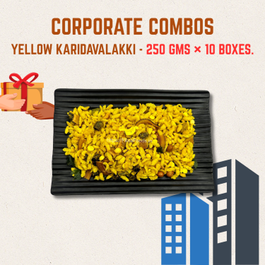 CORPORATE YELLOW Karidavalakki - 250g SET Of 10 Packs/boxes
