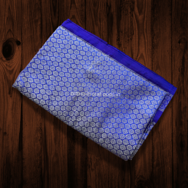 Pure SILK Khann Blouse Piece – Blue Colour