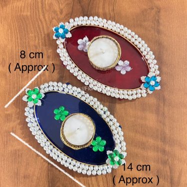 OVAL Tray with Diya
