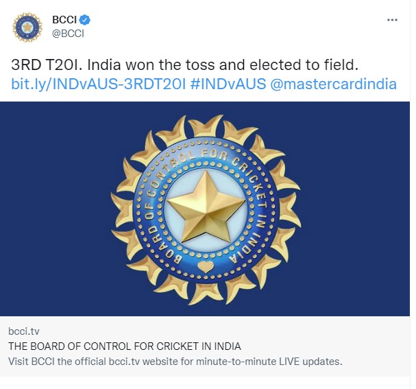 IND vs AUS 3th T20 Match Live 