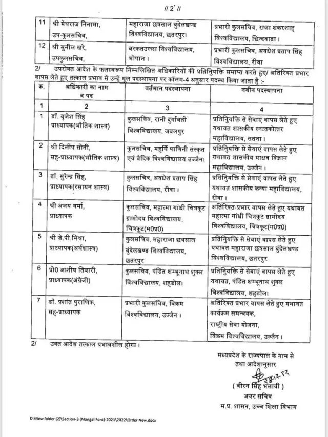 transfer in mp today