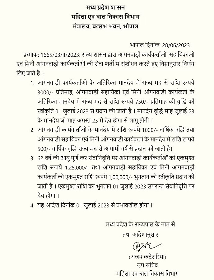 Aanganbadi karykartaao ka 3 hajar rupaye badha mandey