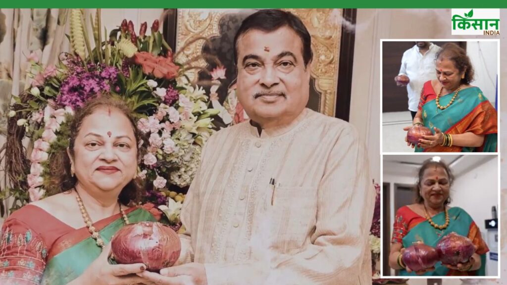 Nitin Gadkari Wife Organic Onion Farming
