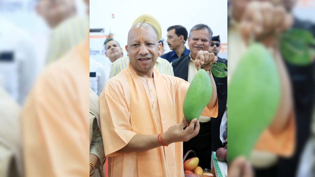 मुख्यमंत्री योगी आदित्यनाथ ने लखनऊ में ‘उत्तर प्रदेश आम महोत्सव 2025’ का उद्घाटन किया. इस मौके पर 800 से अधिक किस्मों के आमों की प्रदर्शनी लगाई गई, जहां उन्होंने स्टॉल पर जाकर बागवानों से संवाद भी किया. मुख्यमंत्री योगी आदित्यनाथ ने लखनऊ में ‘उत्तर प्रदेश आम महोत्सव 2025’ का उद्घाटन किया. इस मौके पर 800 से अधिक किस्मों के आमों की प्रदर्शनी लगाई गई, जहां उन्होंने स्टॉल पर जाकर बागवानों से संवाद भी किया.
