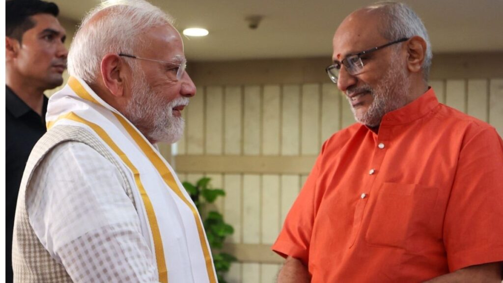 CP Radhakrishnan with pm Modi