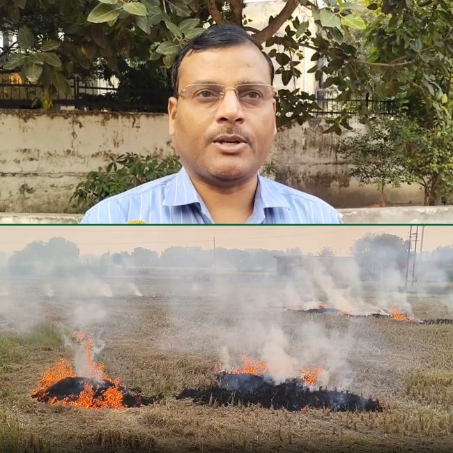 Fatehpur Farmers fined for burning stubble