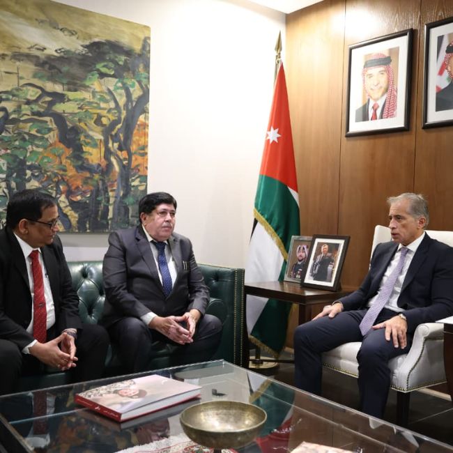 IFFCO Chairman Dileep Sanghani meets Jordan PM Jaffer Hassan