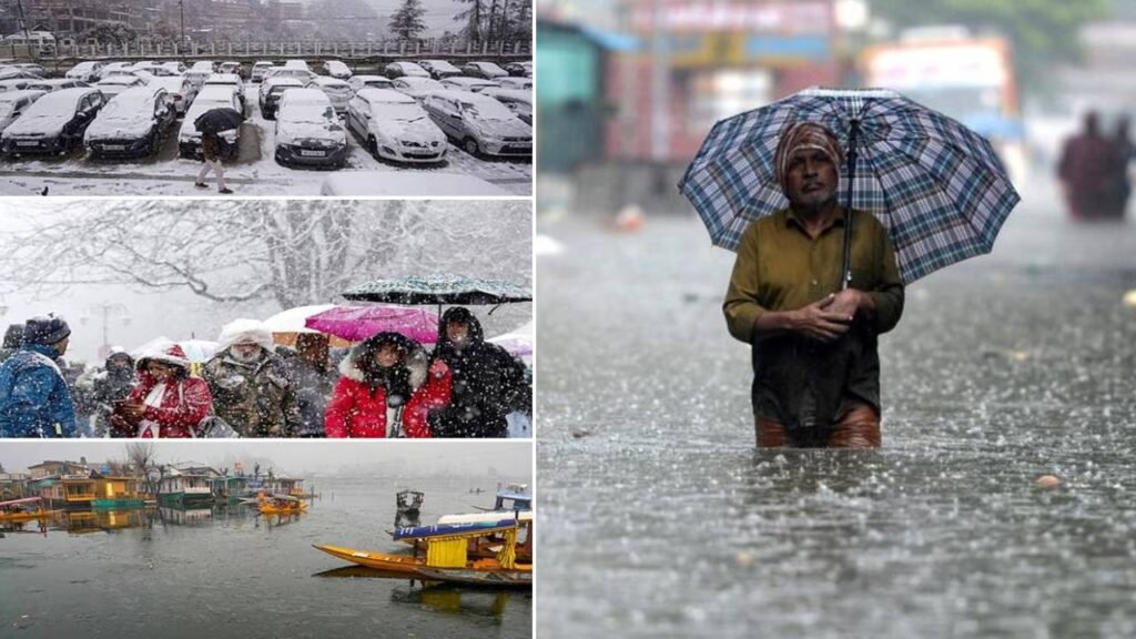India Weather Alert: Cold Wave Grips North India as Heavy Rain Hits Four States; Dense Fog Warning Issued for 10 Major Cities