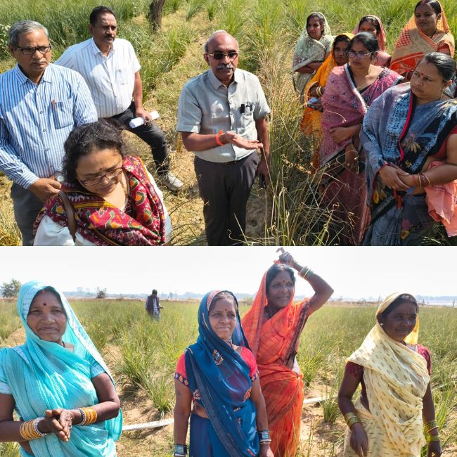 Chhattisgarh Medicinal Plants Board CEO JACS Rao with Women Farmers