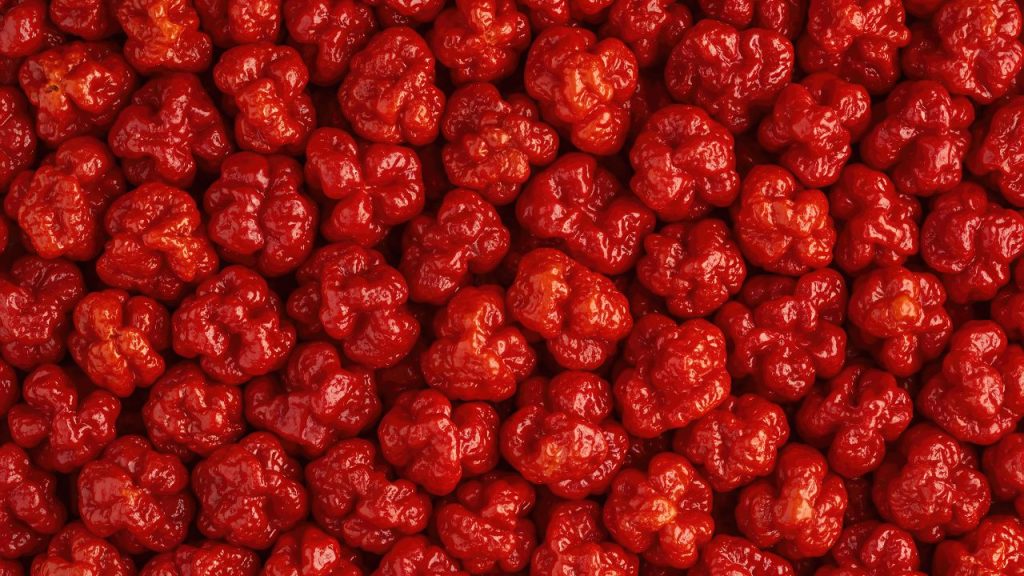 Ghost Pepper (असम/नॉर्थईस्ट): भूत जोलोकिया (Ghost Pepper), जिसे घोस्ट पेपर भी कहा जाता है, दुनिया की सबसे तीखी मिर्चों में से एक है. इसका तीखापन इतना ज्यादा है कि इसे अचार और चटनी में केवल सीमित मात्रा में ही इस्तेमाल किया जाता है. इसकी ताकत के कारण इसे डिफेंस स्प्रे में भी शामिल किया गया है.