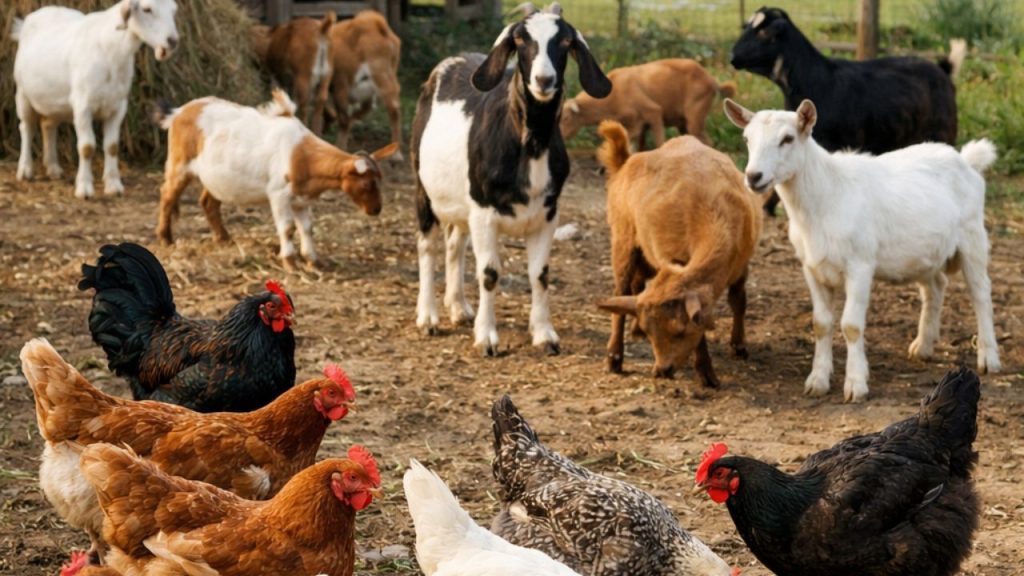 बकरी और मुर्गी के लिए अलग-अलग शेड बनाने की बजाय एक साझा शेड बनाना ज्यादा फायदेमंद रहता है. बीच में जाली लगाकर दोनों को अलग रखा जा सकता है. बकरियों के बाहर जाने पर मुर्गियों को अंदर छोड़ने से बचा चारा साफ हो जाता है.
