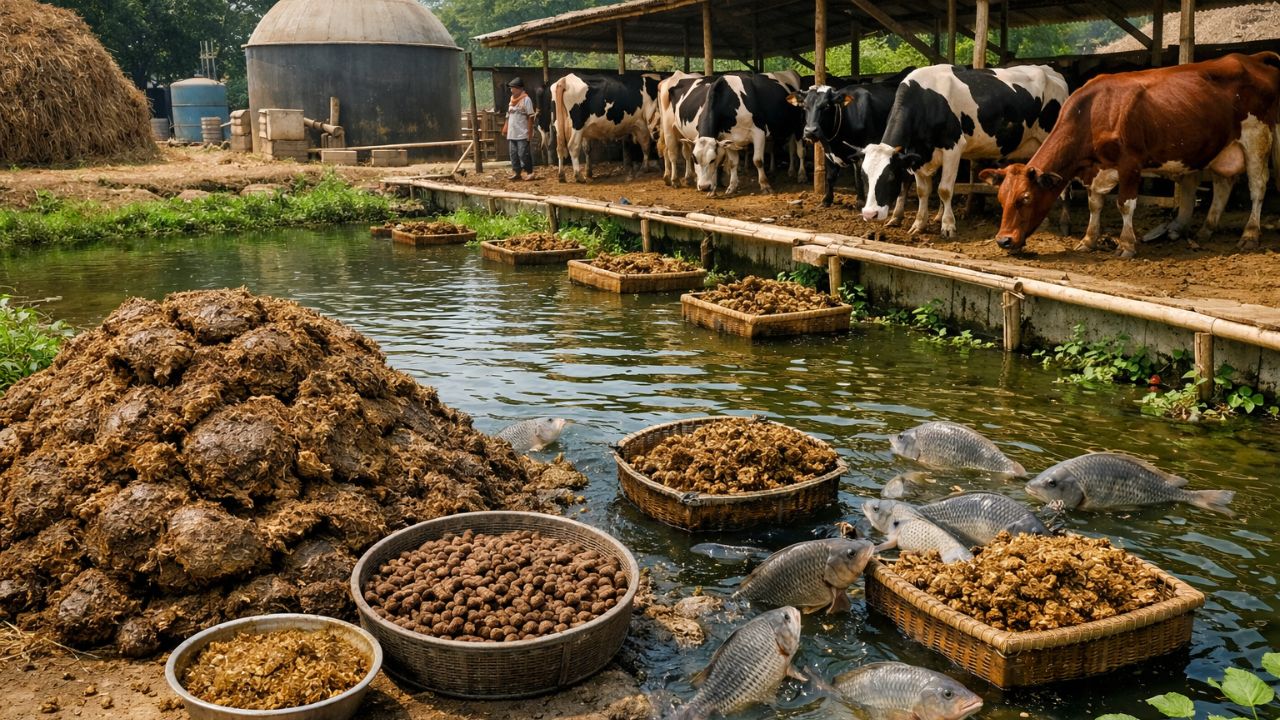 Cow Dung No Longer Be Wasted Fish Eat This Special Diet And Cow Shelters Prosperous