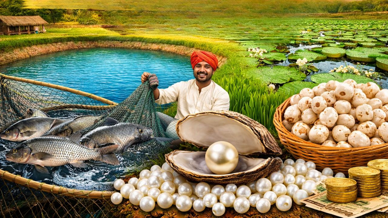Up Government Khet Talab Yojana 50 Percent Subsidy For Making Pond In Farm Pearl Farming Business