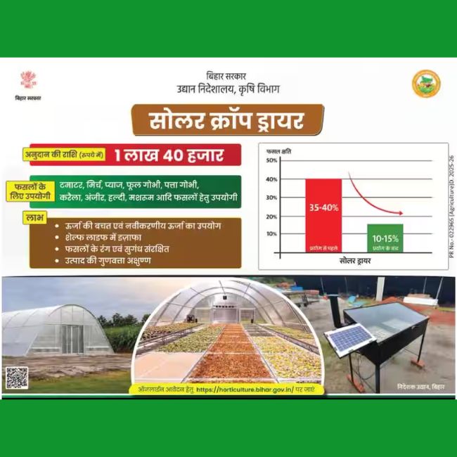 solar crop dryer scheme