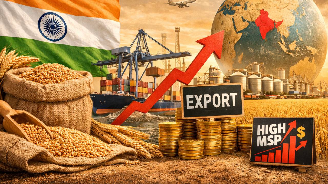 India Wheat Export Challenges 2026 High Msp Global Price Gap 2 5 Million Tonne Target Record Stocks Fci