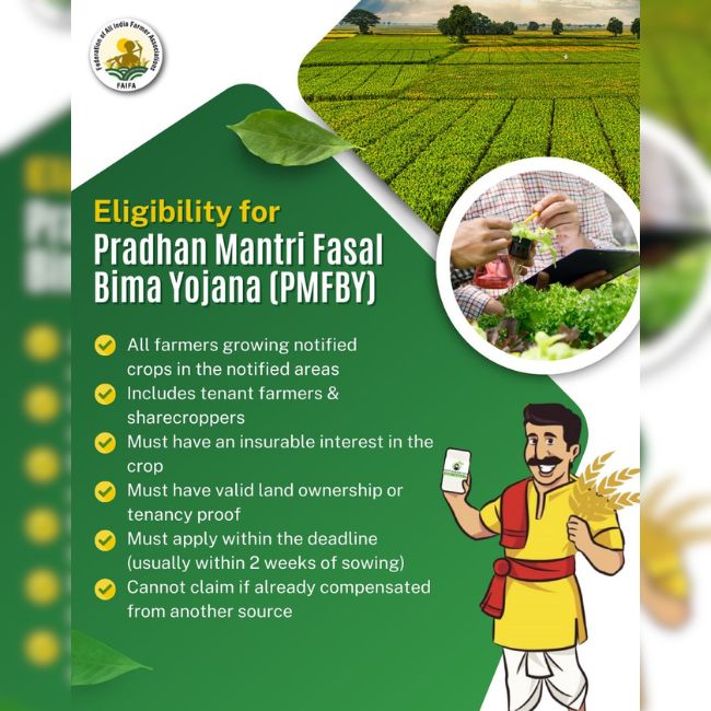 PMFBY scheme, Pradhan Mantri Fasal Bima Yojana, PMFBY eligibility