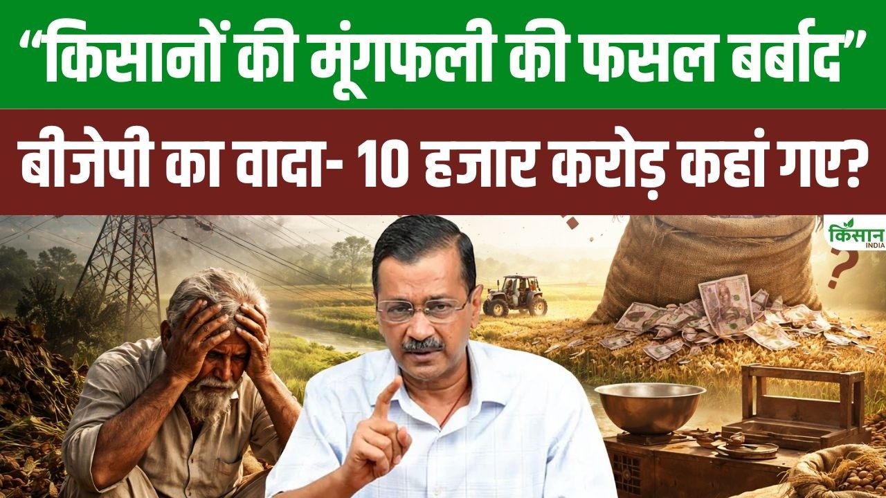 Kejriwal Attacks Delay In Crop Insurance Payments Says Bjp Promise Of Rs 10000 Crore Completely Missing