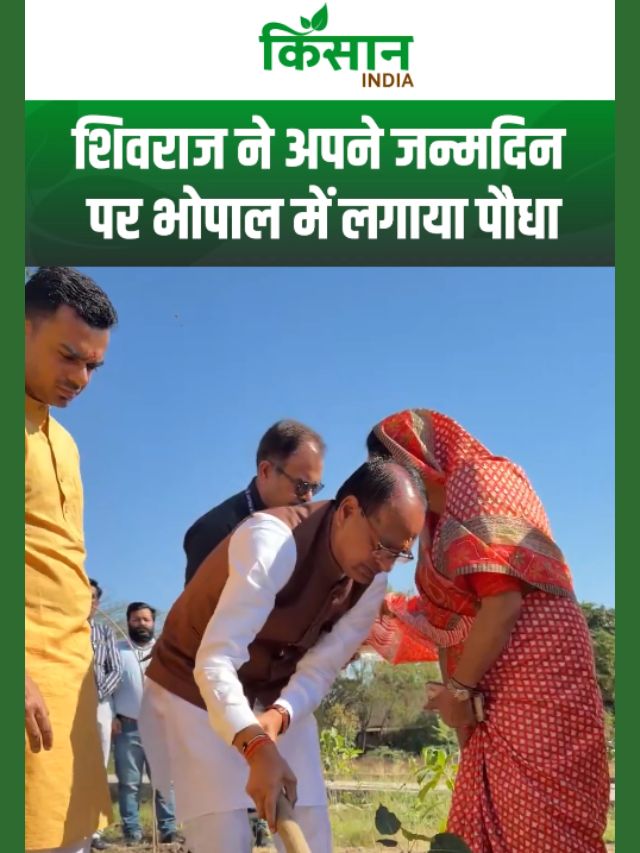 कृषि मंत्री शिवराज चौहान ने भोपाल में पौधा लगाकर की जन्मदिन की शुरूआत!