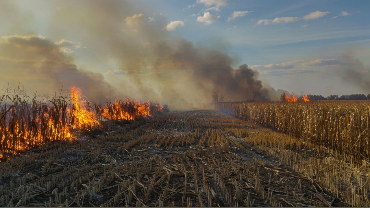 Madhya Pradesh Govt Banned Burning Of Wheat Stubble And Farmers Found Guilty Will Be Fined Rs 15000 Per Incident