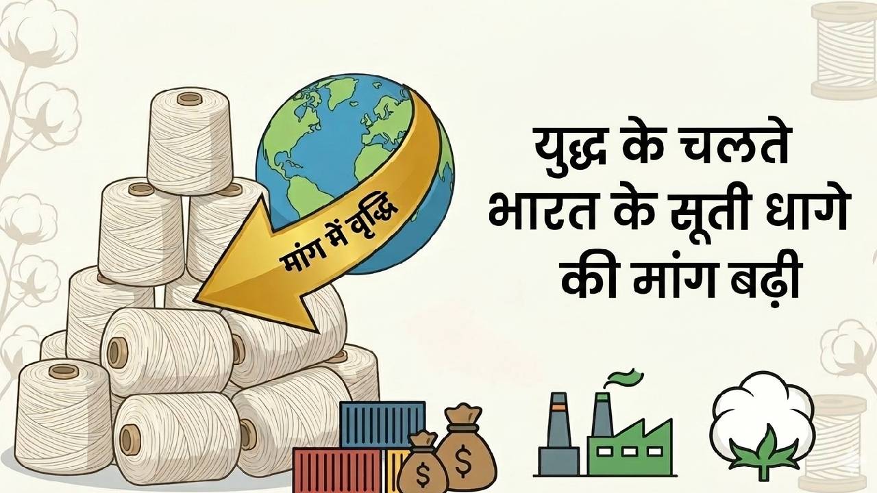 युद्ध का असर: चीन समेत कई देशों से बढ़ी भारतीय कॉटन यार्न की मांग, कीमतों में उछाल