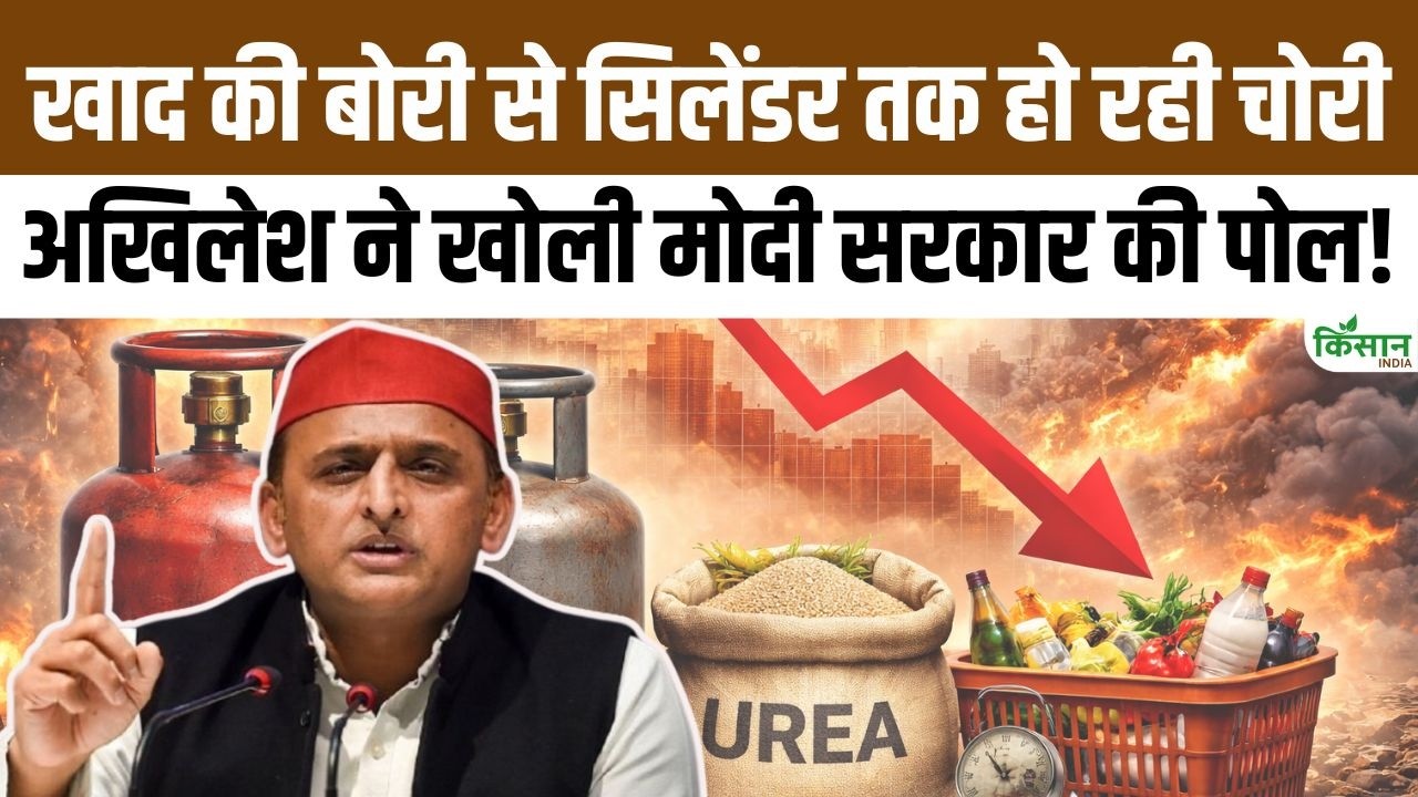 अखिलेश यादव ने मोदी सरकार पर उठाए सवाल- खाद की बोरी हुई चोरी, अब LGP के नाम पर मिल रहा खाली सिलेंडर