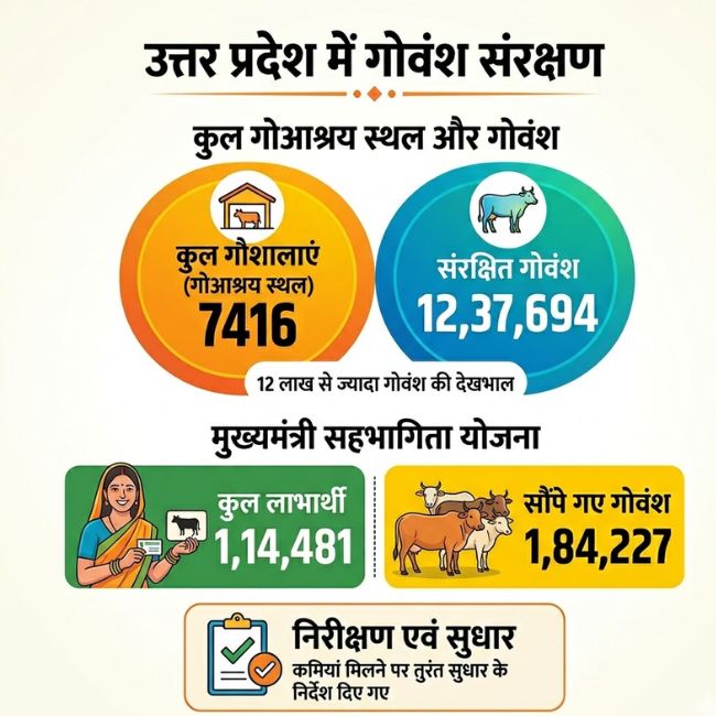 UP Gaushala News, Biogas Project, Cow Shelter Management, Fodder Bank