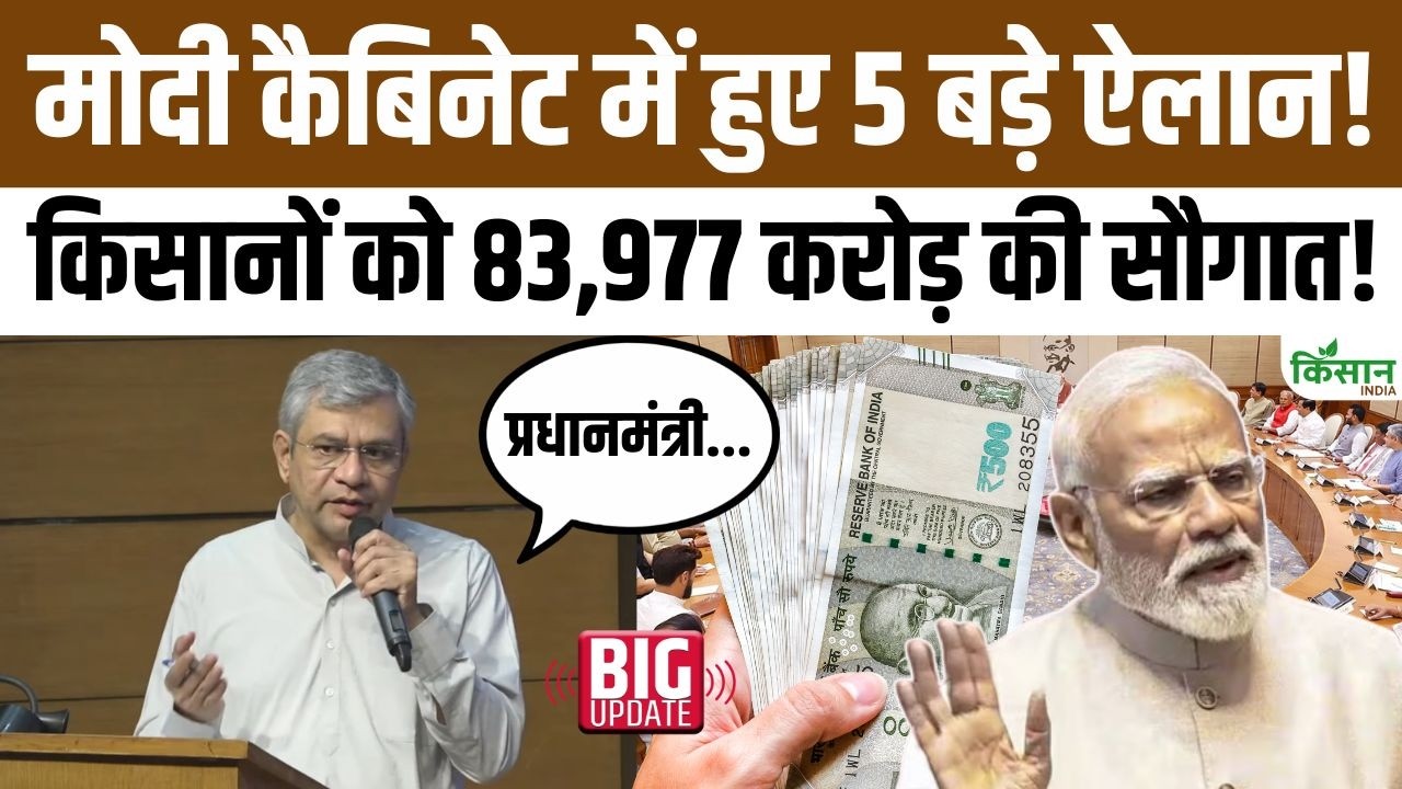 5 Major Decisions Modi Cabinet Package 83977 Crores Farmers Government Emphasis Farming And Increasing Income
