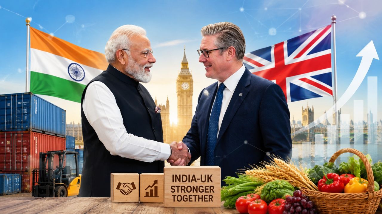 India Uk Trade Deal 2026 95 Percent Agriculture Food Exports To Be Duty Free Spices Seafood Coffee Export Benefits For Indian Farmers