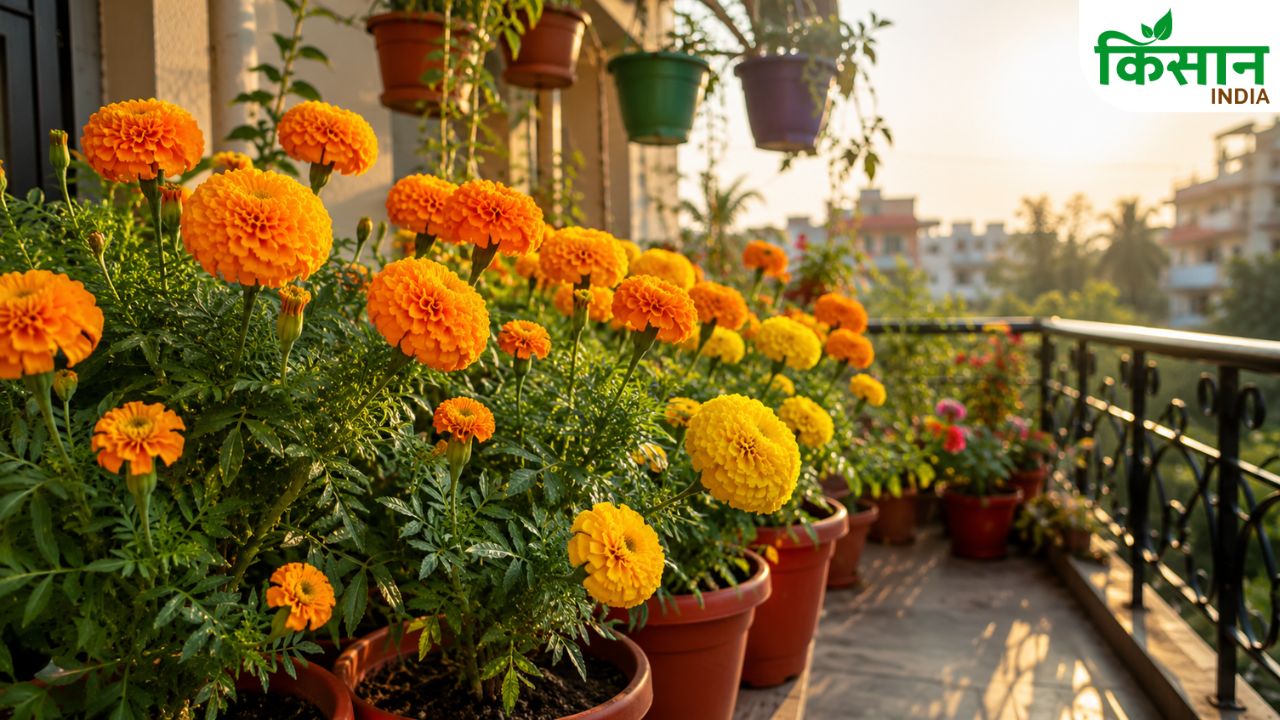 Marigold Plant Care 6 Hours Sunlight Balcony Gardening Tips