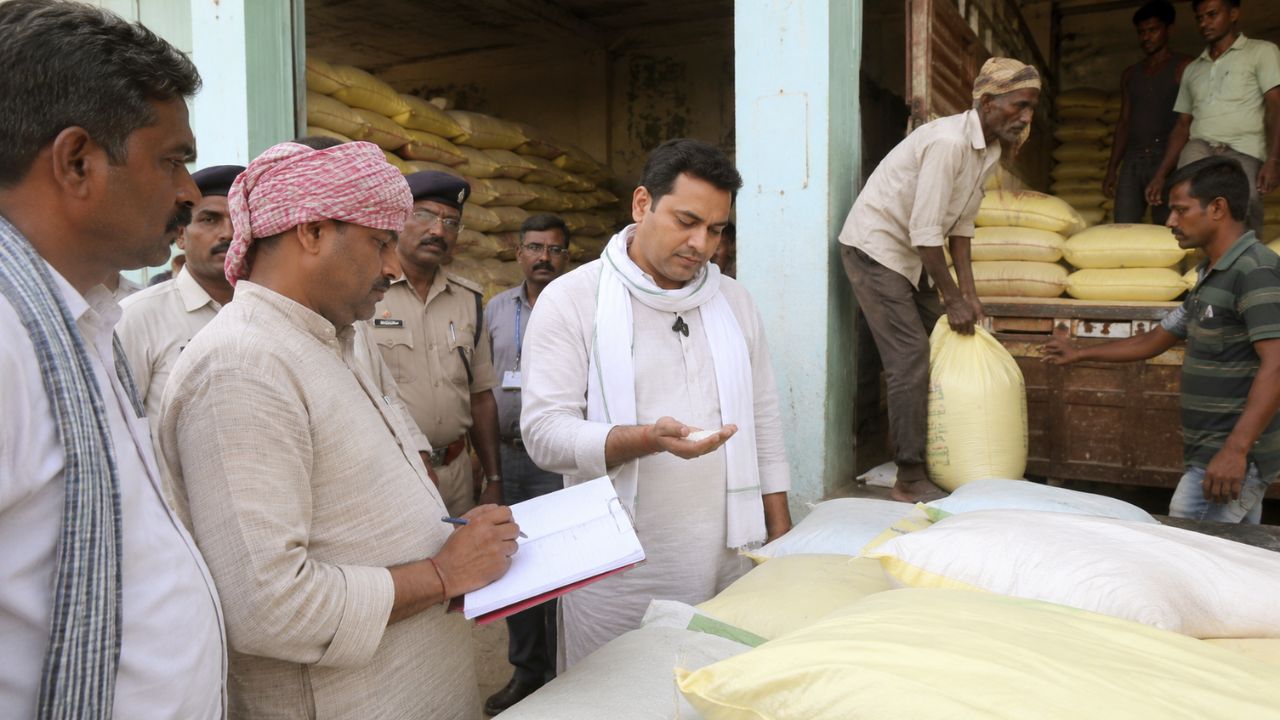 Janjgir Champa Officers Posed As Farmers Exposed Urea Black Marketing 500 Bags Distributed At Government Rate
