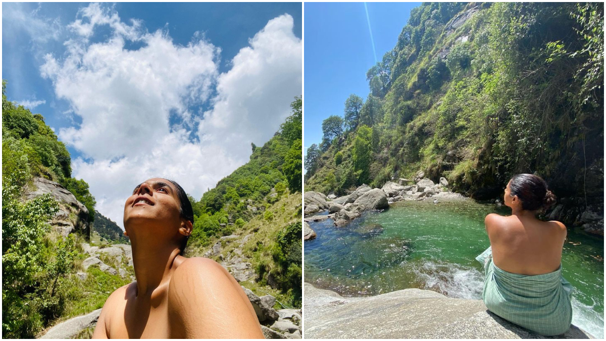 'Badho Bahu' fame actress Rytasha Rathore wore a gamchha, picture posed in the middle of the lush green plains: 'बढ़ो बहू' (Badho Bahu) फेम अभिनेत्री रिताशा राठौर (Rytasha Rathore) सोशल मीडिया पर काफी एक्टिव रहती है। आए दिन तस्वीरें और वीडियो के जरिए फैंस को दीवाना बनाती हैं। ऐसे में रिताशा राठौर ने कुछ बोल्ड तस्वीरें सोशल मीडिया पर पोस्ट कर तहलका मचा दिया हैं। अभिनेत्री पहाड़ों और वादियों के बीच कपड़े उतार गमछा पहनी दिखाई दी। हरी-भरी वादियों के बीचों-बीच रिताशा राठौर ने अपनी कुछ बेहद बोल्ड तस्वीरें शेयर की हैं। यह सभी तस्वीरें फैंस को खूब पसंद आ रही हैं। बता दें, अदाकारा ने अपने सोशल मीडिया अकाउंट पर ऐसी कई और तस्वीरें भी फैंस से साझा की हैं। आप भी देखें- (फोटो साभार- @ Rytasha Rathore)