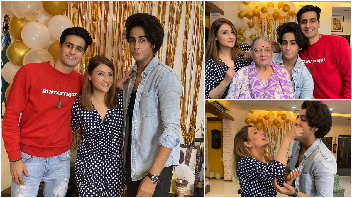 26-year-old 'Komolika' fame Urvashi Dholakia's twin sons: हर साल की तरह इस साल भी टीवी एक्ट्रेस उर्वशी ढोलकिया (Urvashi Dholakia) ने जुड़वा बेटे क्षिंतिज और सागर का बर्थडे शानदार तरीके से सेलिब्रेट किया। अभिनेत्री ने इस सेलिब्रेशन की कुछ तस्वीरें अपने सोशल मीडिया अकाउंट पर भी पोस्ट की हैं। इन तस्वीरों के साथ उर्वशी ने कैप्शन में लिखा ‘Happy Birthday my boys’, इसके साथ अदाकारा ने अपने बेटों के लिए लंबा मैसेज भी पोस्ट किया है। मालूम हो कि उर्वशी ने अकेले ही अपने बच्चों की परवरिश की है। सिर्फ 16 साल की उम्र में उर्वशी की शादी हुई और जब वो 17 साल की हुई तो उन्होंने अपने जुड़वां बेटों सागर और क्षितिज को जन्म दिया था। उर्वशी ढोलकिया के अलावा उनके दोनों बच्चों ने भी इंस्टाग्राम फोटोज पोस्ट किए हैं। बर्थडे सेलिब्रेशन में उर्वशी ढोलकिया की मां भी शामिल हुई हैं। देखें वायरल तस्वीरें- (फोटो साभार- @ Urvashi Dholakia)